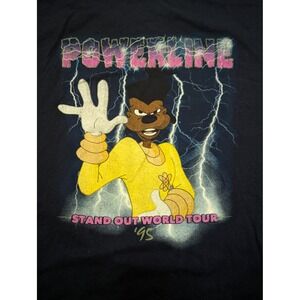 Disney Powerline Long Sleeve T-Shirt Goofy Movie '95 XL Black